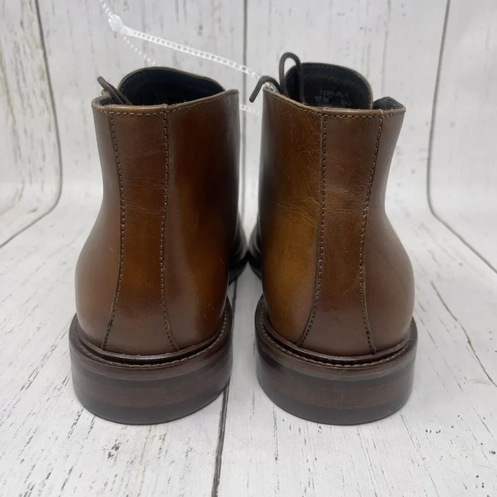 Flag Ltd Chelsea Chukka Boots Mens Size 11.5 Brown Leather Lace Up MRSP $150